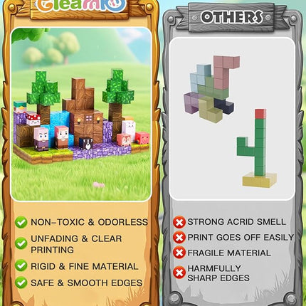 126PCS Magnetic Building Blocks: Forest Castle Magnetic Blocks Building Toys, Toddler Magnet Toys STEM Building Game Sensory Gift for Kids Ages 3 4 5 6 7 8 9+ Boys Girls Birthday Gifts