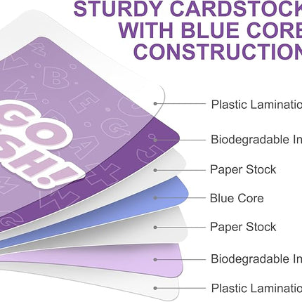 BenBen Alphabet Go Fish Card Game for Kids,104 Cards, Oversized ABC Learning Playing Cards, Memory Matching Games, 2-8 Players, Ages 3 and up, Easter Basket Stuffers, Stocking Stuffers