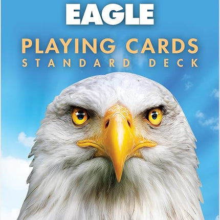Masterpieces Eagle Playing Cards Deck - Animal Themed Standard 54 Card Deck, Unique Eagle Face Cards & Jokers, Retro Style, for Families & Adults