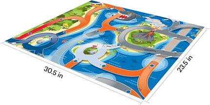 Imaginmat: Deluxe - Hot Wheels - Floor Playmat & Toy Car, 30.5 x 20.5, Character Vehicle & Road Accessories, Durable EVA Foam Mat, Licensed, Kids 3+
