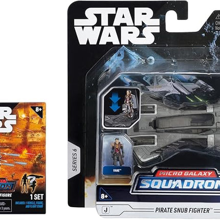 Star Wars Micro Galaxy Squadron Pirate Snub Fighter Mystery Bundle - 5-Inch and 2.5-Inch Vehicles with Accessories (Amazon Exclusive)