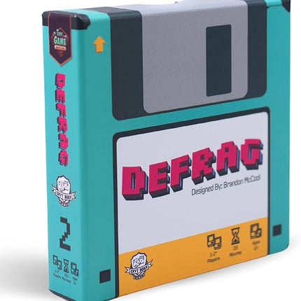 Defrag | Nostalgic Floppy Disk Themed Travel-Size Board | Play Anywhere | Challenging Puzzle with Scenario Booklet | Solo Play for Ages 12+ | Tiny Series