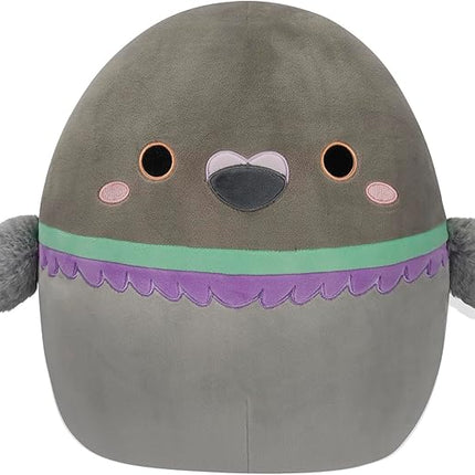 Squishmallows Original 14-Inch Ottilie Grey Pigeon with Fuzzy Wings - Official Jazwares Large Plush