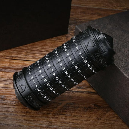 Cryptex Da Vinci Code Money Puzzle Box with Hidden Compartments Valentine's Day Gifts for Girlfriend Gifts for Men (Black)