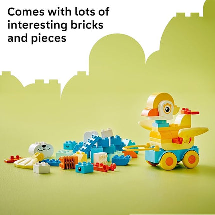 LEGO DUPLO Town 3 in 1 Animals on Wheels Building Toy - Learning Play Set for Toddler Boys & Girls, Ages 2+ - Building Blocks for Sensory Skills Practice - Gift for Christmas - 10448