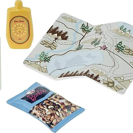 Barbie Hiking Doll Set, Brunette with Puppy & 9 Accessories Including Backpack Pet Carrier, Map, Camera & More