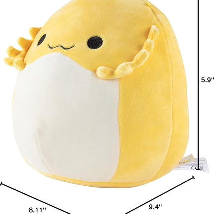 Squishmallows 8" Bertwin The Yellow Bearded Dragon Plush - Official Jazwares - Soft, Cuddly Collectible Toy for Boys, Girls Kids & Adults for Birthday, Holiday, or Snuggle Time