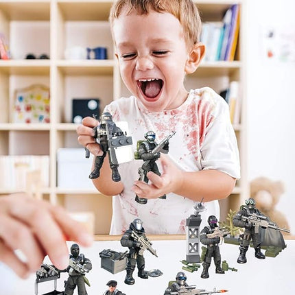 YEIBOBO ! Special Forces Mini Action Figure with Military Weapons and Accessories (Flying Tigers Team XJ-822)