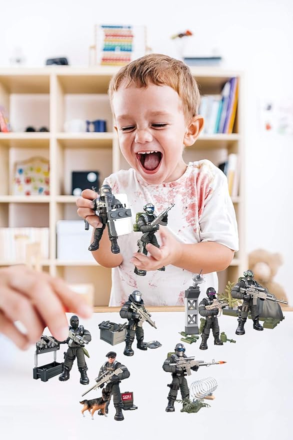 YEIBOBO ! Special Forces Mini Action Figure with Military Weapons and Accessories (Flying Tigers Team XJ-822)