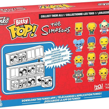 Funko Pop! Bitty: Simpsons - Maggie Simpson, Homer Simpson, Barney Gumble, and A Surprise Mystery Mini Figure - 0.9 Inch (2.2 Cm) - The Simpsons Collectable - Stackable Display Shelf Included