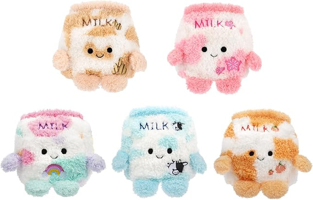 BumBumz 4.5-inch MooBumz Plush 5-Pack - Palmer Peach Milk, Charlotte Cereal Milk, Oakley Oat Milk, Maximus Milk Milk, and Sylvia Sakura Milk - from The Makers of Original Squishmallows
