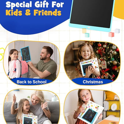 TEKFUN Birthday Gifts for Kids, 16inch LCD Writing Tablet Drawing Board, Teen Girl Boy Gifts Age 10 and Up, Birthday Gifts for All Age Groups, Erasable Writing Tablet for Business Meeting (Blue)