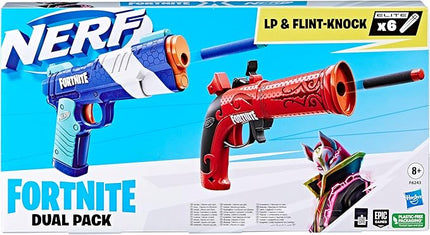 NERF Fortnite Dual Pack Includes 2 Fortnite Blasters and 6 Elite Darts