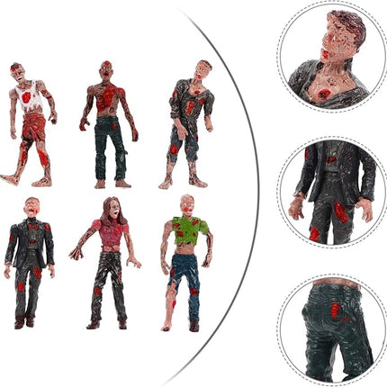 Zerodeko 12 PCS Toy Zombie Action Figures with Movable and Detachable Joints, Mini Zombie Figurines for Presents, Decoration, and Party Favors