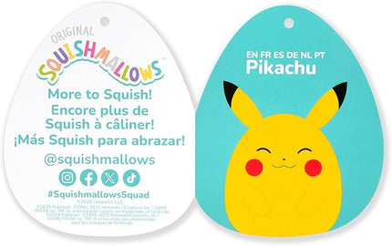 Squishmallows Original 20in Happy Pikachu Pokémon Plush - Ultrasoft Official Jazwares Plush (Jumbo)