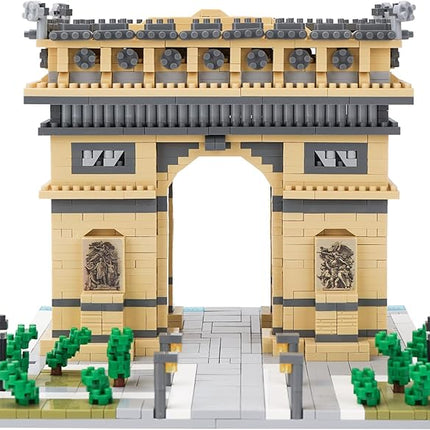 Building Blocks Set Arc De Triomphe Model Micro Building Blocks 2020 PCS Famous Architecture Building Kit, Gifts for Kids and Adult
