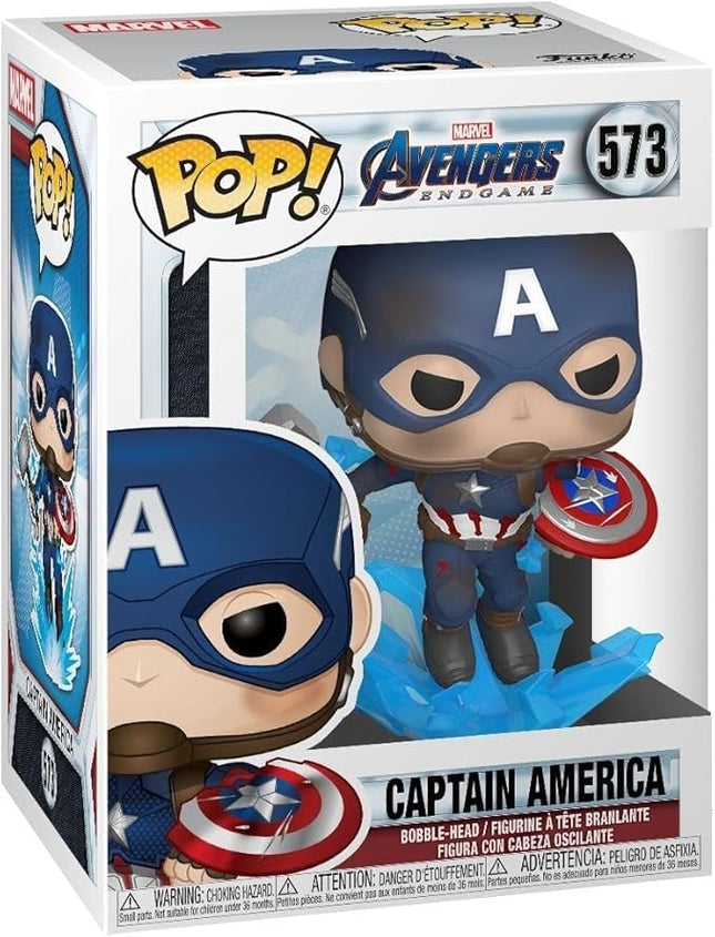 Funko Pop! Marvel: Avengers Endgame - Captain America with Broken Shield & Mjoinir