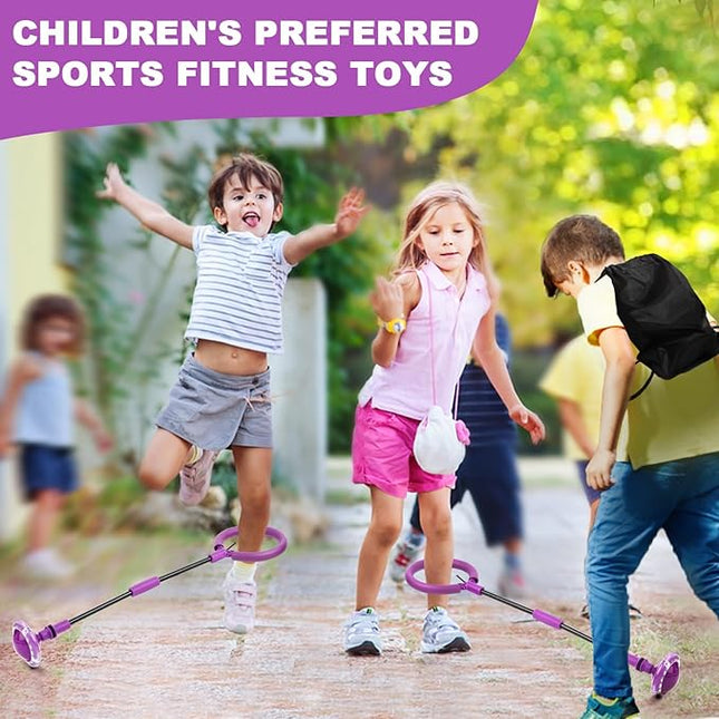 Skip Ball for Kids, Portable Foldable Colorful Flash Wheel Swing Ball Sports Fitness Toys for Girls & Boys,Toy for Kids & Adults. Gifts for Mom Women & Girls Toys Age 5-10 Years