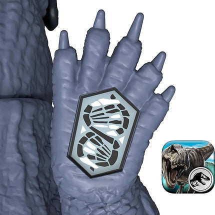 Mattel Jurassic World Rebirth Gigantic Thrashers Dinosaur Figure, Purussaurus Large Species Toy, 2 Rampage Attacks, Digital Play