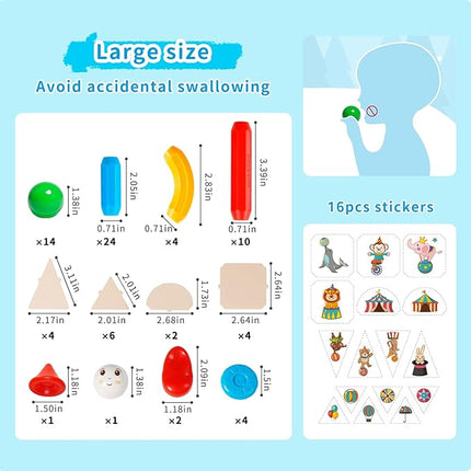 TOKBLOK Magnetic Blocks for 3 Years Old Girls Boys Magnetic Building Sticks Preschool Educational Learning STEM Toys Toddler Montessori Magnet Toys Kids Gift - 76Pcs Starter Set