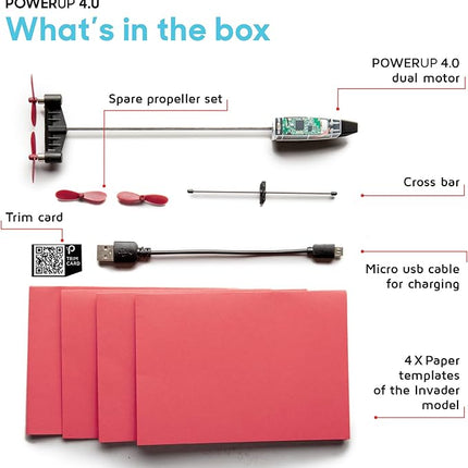 POWERUP 4.0 The Next-Generation Smartphone Controlled Paper Airplane Kit, RC Controlled. Easy to Fly with Autopilot & Gyro Stabilizer. for Hobbyists, Pilots, Tinkerers.
