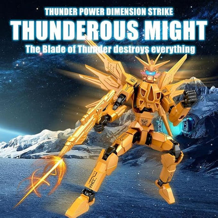 T13 Action Figure 2-Pack Set, Titan 13 Robot 3D Printed Already Assembled Collectible Toy with Dummy 13 Figure for 6 7 8 9 10 11 12 Years old Kids Gift, Titan13 & T-13 Model Kit for Kids & Adults