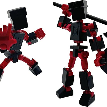 (Assembly Completed) 3D Printed 6.65-inch Action Figure Mini-13, Full Body Mechanical Movable Toy, Multiple Accessories, Desk Decoration, Creative Gifts (Black)