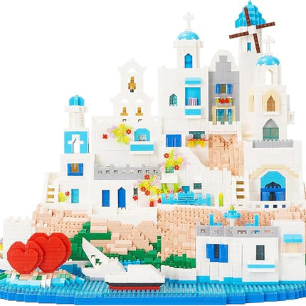 Building Block Set, Architecture Aegean Sea Micro Building Block Model Educational Toys Building Kit 5810 PCS