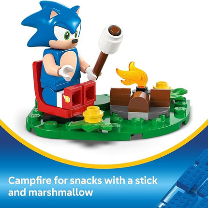 LEGO Sonic The Hedgehog : Sonic’s Campfire Clash, Collectible Gaming Toy for Kids and Video Game Fans, Fun Buildable Playset for Boys and Girls Aged 7 and Up 77001