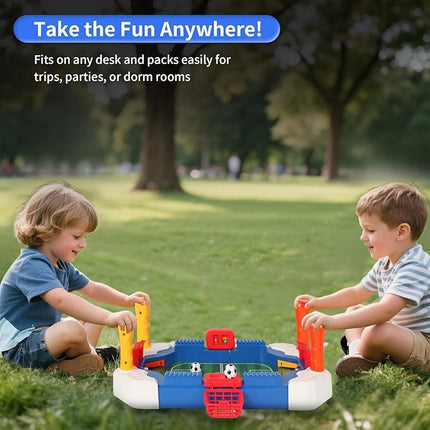 Foosball Table Soccer Board Game for Kids, Mini Football Games Set Gifts Toys for Indoor Sports Family Playroom Party Game Interactive Birthday Sports Gift for Boys Girls 3 4 5 6 7 8-12