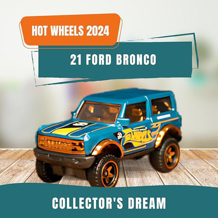 Worldwide Nutrition Bundle Compatible with Hotwheels 56th Anniversary Special Edition '21 Ford Bronco Diecast Model in Pearl & Chrome