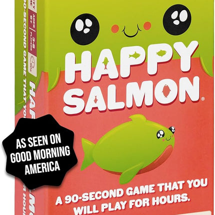 Exploding Kittens Happy Salmon 3-8 Players - Ages 6+ - 90 Second Rounds - Easy to Learn Quick Matching Card Game - Party Game, Family Game Night, Kid and Adult Card Game