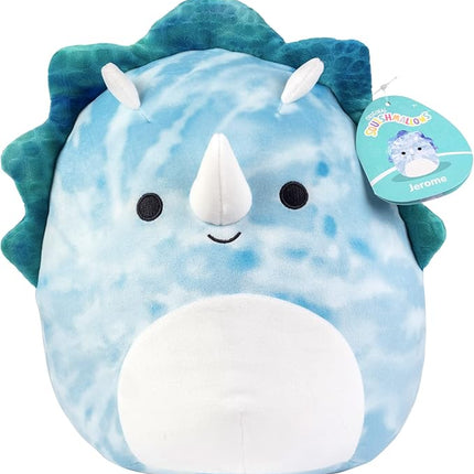 Squishmallows 10" Jerome The Blue Triceratops - Official Kellytoy Plush - Soft and Squishy Dinosaur Stuffed Animal Toy - Great Gift for Kids