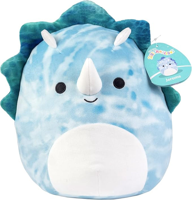 Squishmallows 10" Jerome The Blue Triceratops - Official Kellytoy Plush - Soft and Squishy Dinosaur Stuffed Animal Toy - Great Gift for Kids