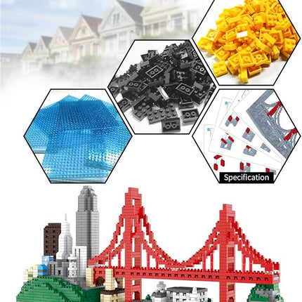 Architecture Skylines Micro Mini Block San Francisco Building Model Set Present Gift for Adults Ages of 14+ 1610pieces