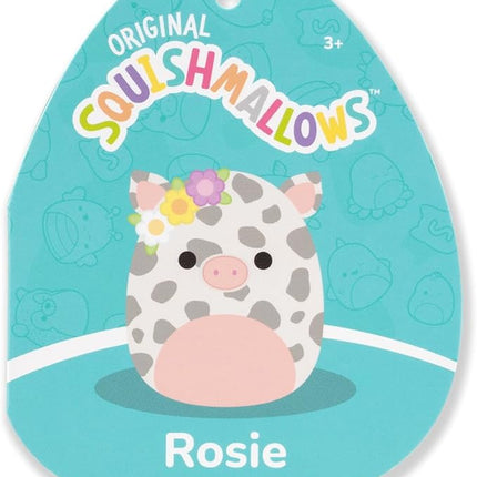 Squishmallows Original 16in Rosie The Spotted Pig with Flower Pin – Official Jazwares Plush (Large)