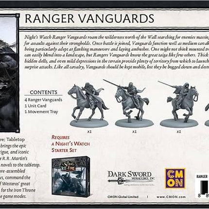CMON A Song of Ice and Fire Tabletop Night's Watch Ranger Vanguard Unit Box | Strategy Game for Teens and Adults | Ages 14+ | 2+ Players | Average Playtime 45-60 Minutes | Made
