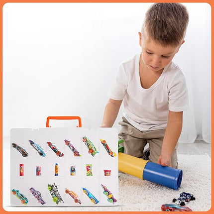 Plastic Toy Storage Box, 48 Adjustable Compartments for Mini Brands, Hot Wheels, Shopkins, L.O.L. Surprise! Dolls, and Small Plastic Toys, Storage Organizer and Display Case