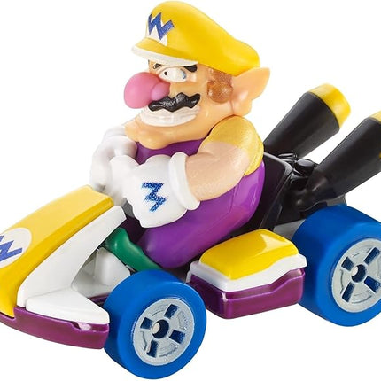Hot Wheels Mario Kart Wario Die-Cast Character Car 1:64 Scale, Purple