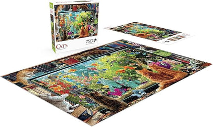 Buffalo Games - Garry Walton - Kitten Distraction - 750 Piece Jigsaw Puzzle for Adults Challenging Puzzle Perfect for Game Nights - Finished Size is 24.00 x 18.00