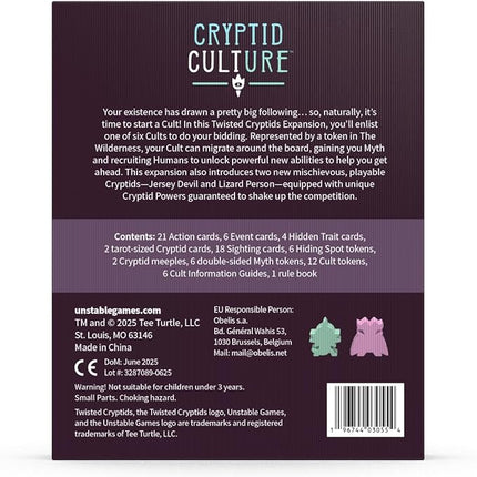 Unstable Games Twisted Cryptids Cryptid Culture Expansion Pack - Strategy Game from The Creators of Here to Slay and Unstable Unicorns - Great for Family Game Night