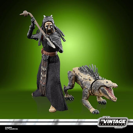 Star Wars The Vintage Collection, Tusken Warrior & Massiff, Pack of 2 9.5 cm Figures, The Book of Boba Fett