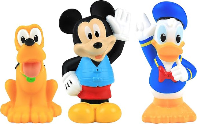 Disney Junior Mickey Mouse Bath Toy Set, Includes Mickey Mouse, Donald Duck, and Pluto Water Toys, Easter Basket Fillers, Gifts, Presents, Amazon Exclusive, by Just Play