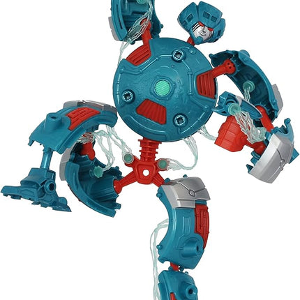 Giga Bots - HYROBOT | Energy Core Transforms Into 13 Inch Action Figure | Leader of GIGABOTS | Unique Toy Combat Attachments and Skills | Includes 33 Buildable Pieces
