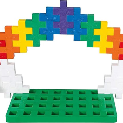 PLUS PLUS Learn to Build Big, Building Toys Set for Toddlers and Preschoolers, Stem Toys for 3+ Year Old, 60 Interlocking Blocks - Basic
