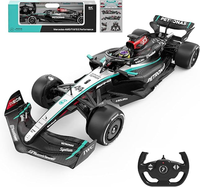Voltz Toys Mercedes-AMG F1 W15 1:12 Scale RC Car – Officially Licensed Formula 1 Remote Control Race Car, 2.4GHz for Boys, Girls and Collectors (1:12 Mercedes-AMG F1 W15)