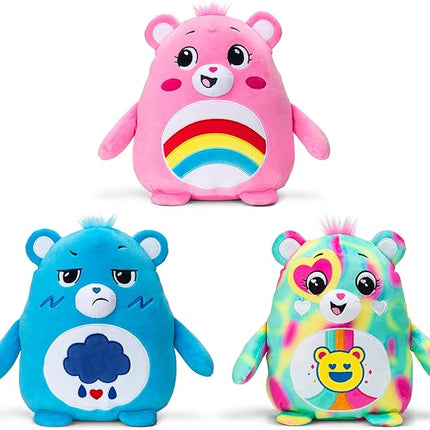 Care Bears Squishy 10" Plush Good Vibes Bear - Soft Huggable Squishy Material! – Good for Girls and Boys, Employees, Collectors, Ages 4+