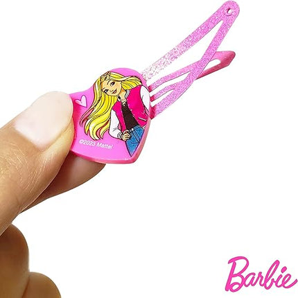 LUV HER Barbie Accessories for Girls 6 Piece Toy Jewelry Box Set with 2 Rings, 2 Bead Bracelets, and Snap Hair Clips Ages 3+