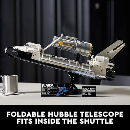 LEGO Icons NASA Space Shuttle Discovery Building Sets for Adults - Model Kits for Bookshelf or Office Decor, Ages 18+ Years - Gifts for Men & Women - 10283