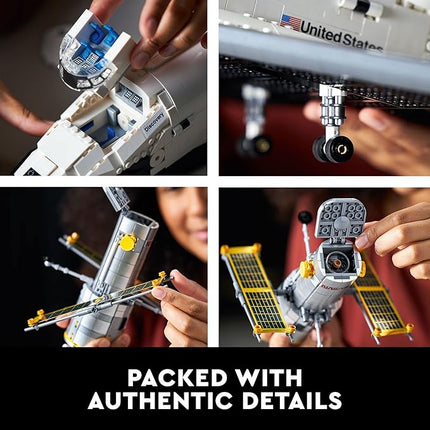 LEGO Icons NASA Space Shuttle Discovery Building Sets for Adults - Model Kits for Bookshelf or Office Decor, Ages 18+ Years - Gifts for Men & Women - 10283